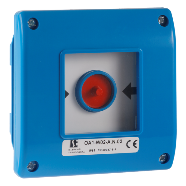 Ручна кнопка аварійна OA1 (корпус синій)