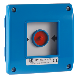 Ręczny przycisk awaryjny OA1 (niebieski) - Poglądowe zdjęcie