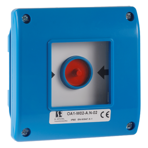 Manual emergency pushbutton OA1 (blue) - Product picture