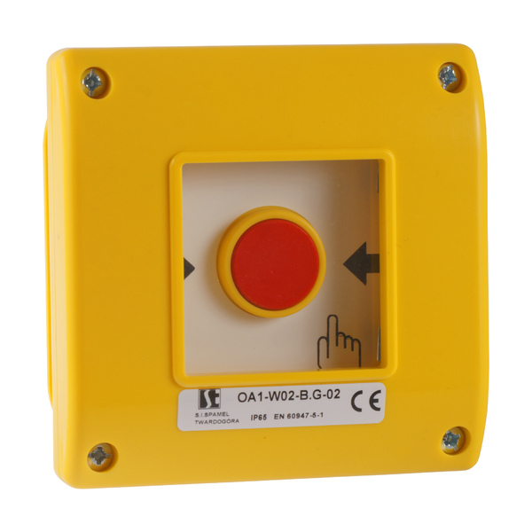 Manual emergency pushbutton OA1 (yellow) - Product picture