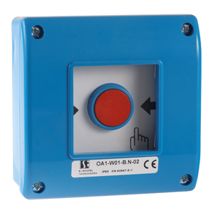 Manual emergency pushbutton OA1 (blue) - Product picture