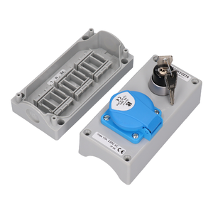 K3 control station with SP22-SAA button and VZ16S 230V socket (SCHUKO) - Product picture