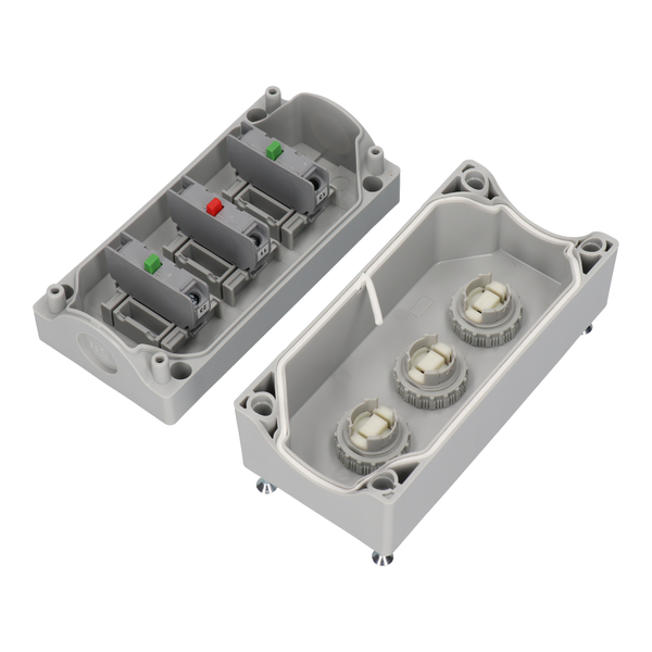 K3 control station with START I - STOP - START II pushbuttons SP22K3\02 - Product picture
