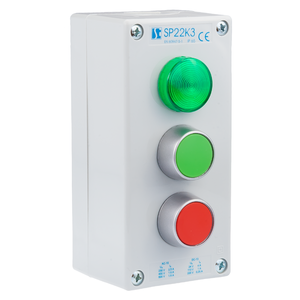 K3 control station with START - STOP pushbuttons and light indicator SP22K3 - Product picture