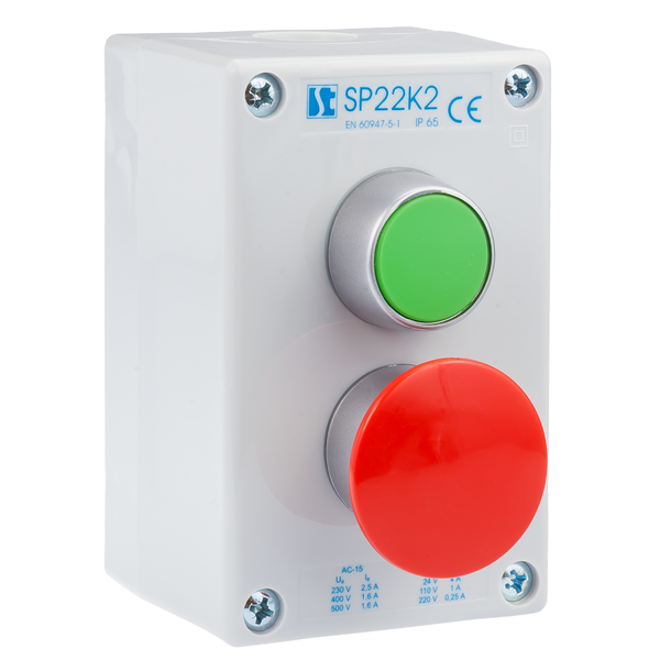 K2 control station with START-STOP pushbuttons SP22K2\03