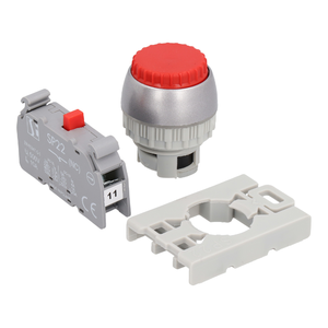 Complete raised pushbutton, latching WR - Product picture