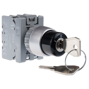 Complete key-operated 3-position selector switch S - Product picture