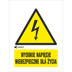 HIGH VOLTAGE DANGER OF DEATH 52x74 - Product picture