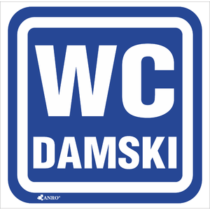 OZNACZENIE WC DAMSKI 100x100 - Poglądowe zdjęcie