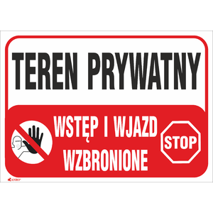 Teren prywatny Wstęp i wjazd wzbronione 350x250 - Poglądowe zdjęcie