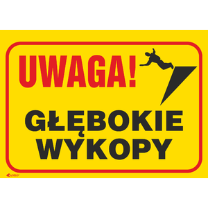 Uwaga! Głębokie wykopy 350x250 - Obrázek výrobku