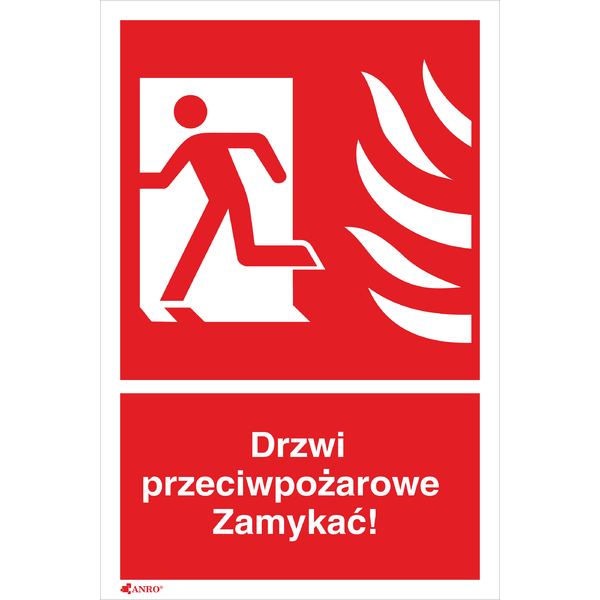 Drzwi przeciwpożarowe zamykać (w lewo) 150x205
