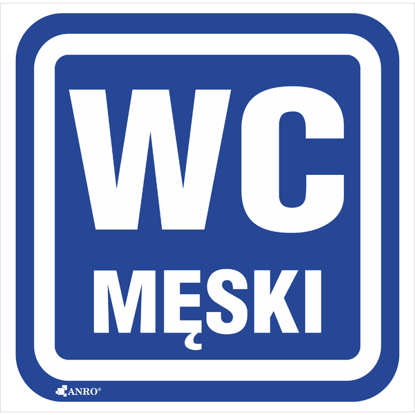 OZNACZENIE WC MĘSKI 100x100