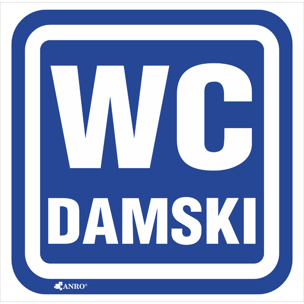 OZNACZENIE WC DAMSKI 100x100
