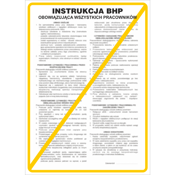 Instrukcja obowiązujaca wszystkich pracowników